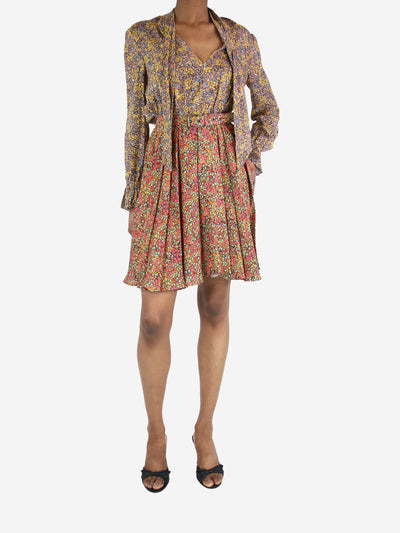 Multicolour floral printed midi dress - size UK 6 Dresses Philosophy 