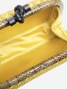 Bottega Veneta Yellow Interraciato clutch