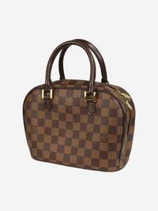 Louis Vuitton Brown Damier Ebene top handle bag