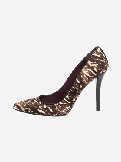 Brown cowhide leopard pumps - size UK 6 Heels Stuart Weitzman 