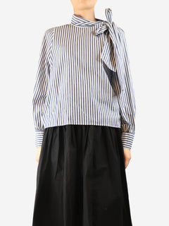 Blue striped cotton blouse - size UK 10 Tops Sezane 