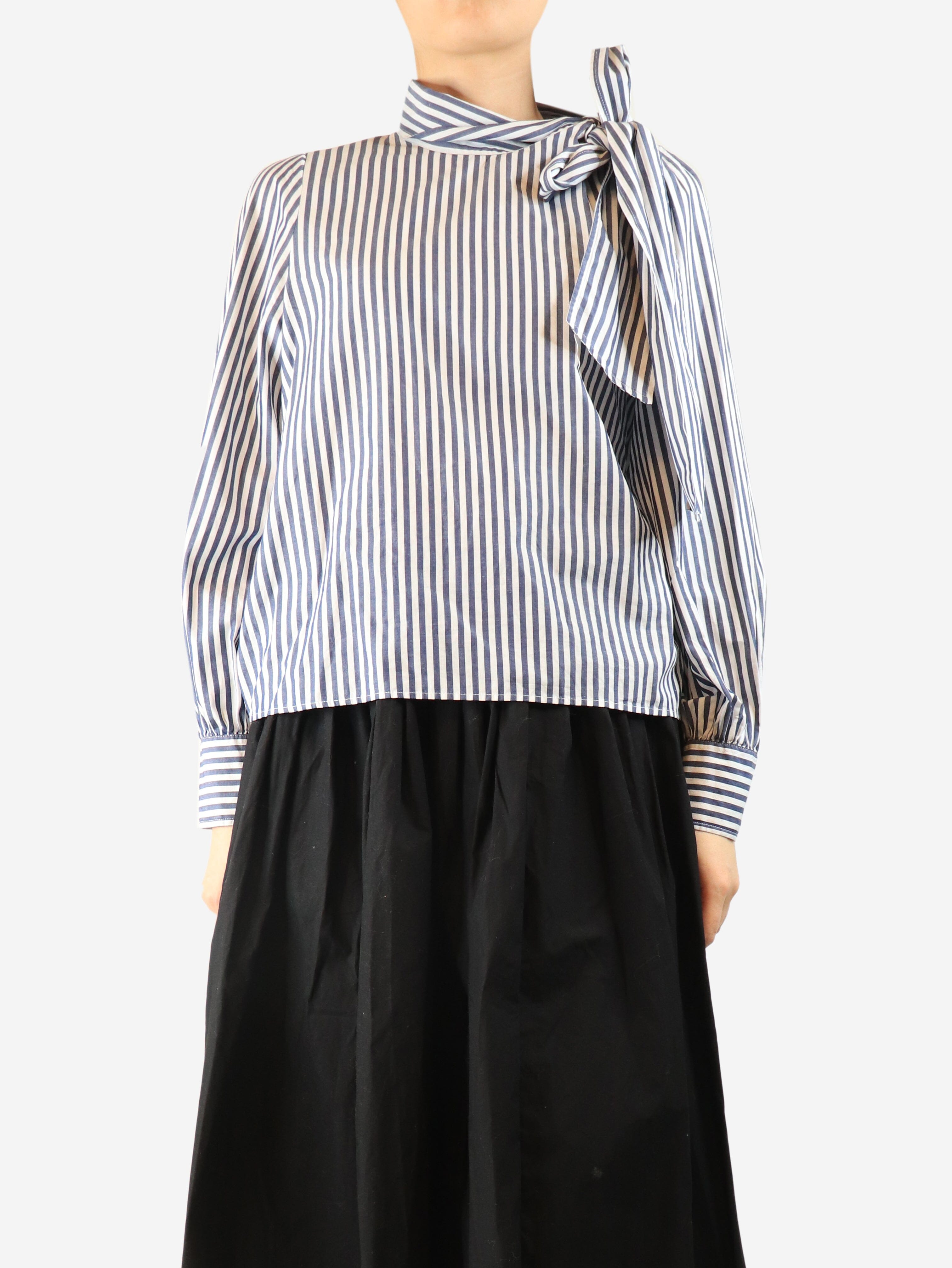 Blue striped cotton blouse - size UK 10 Tops Sezane 