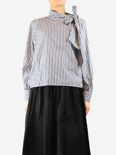 Blue striped cotton blouse - size UK 10 Tops Sezane 