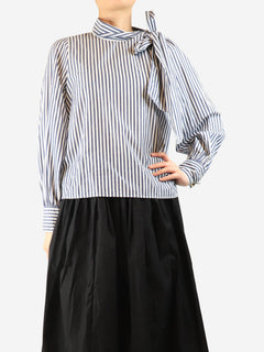 Blue striped cotton blouse - size UK 10 Tops Sezane 