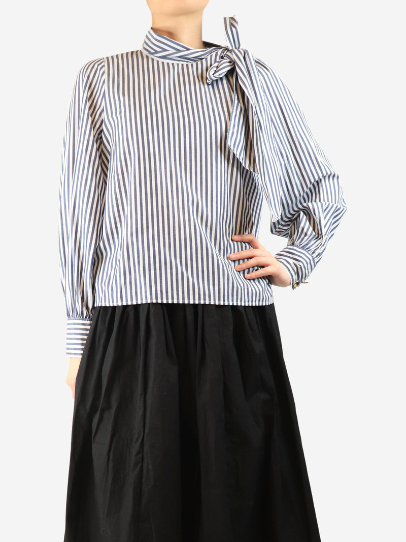 Blue striped cotton blouse - size UK 10 Tops Sezane 
