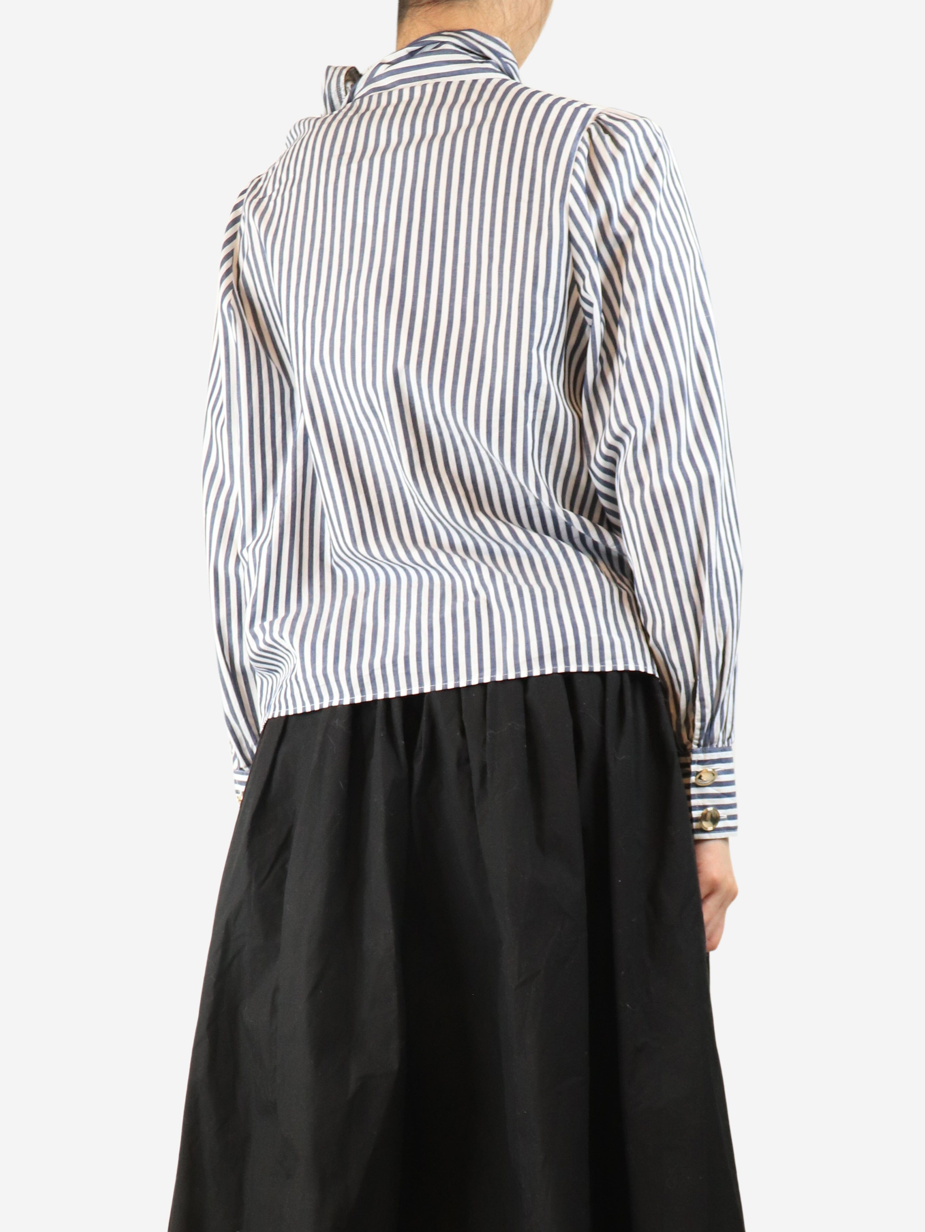 Blue striped cotton blouse - size UK 10 Tops Sezane 