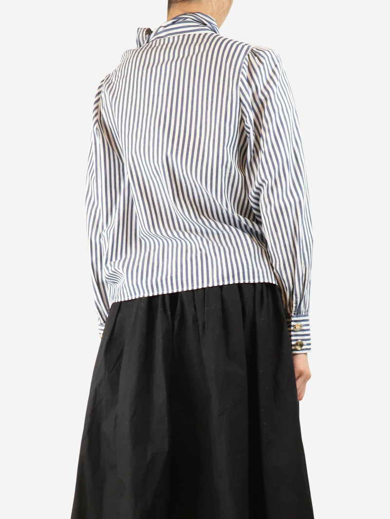 Blue striped cotton blouse - size UK 10 Tops Sezane 