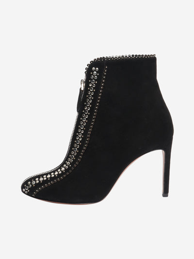 Black suede studded heels - size EU 37.5 (UK 4.5) Boots Alaia 