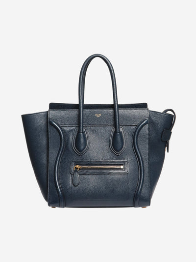 Navy blue Micro Luggage bag Top Handle Bags Celine 