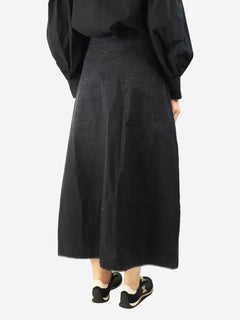 Washed black midi skirt - size L Skirts Apuntob 