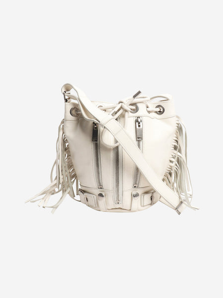 White Rider Fringed bucket bag product image