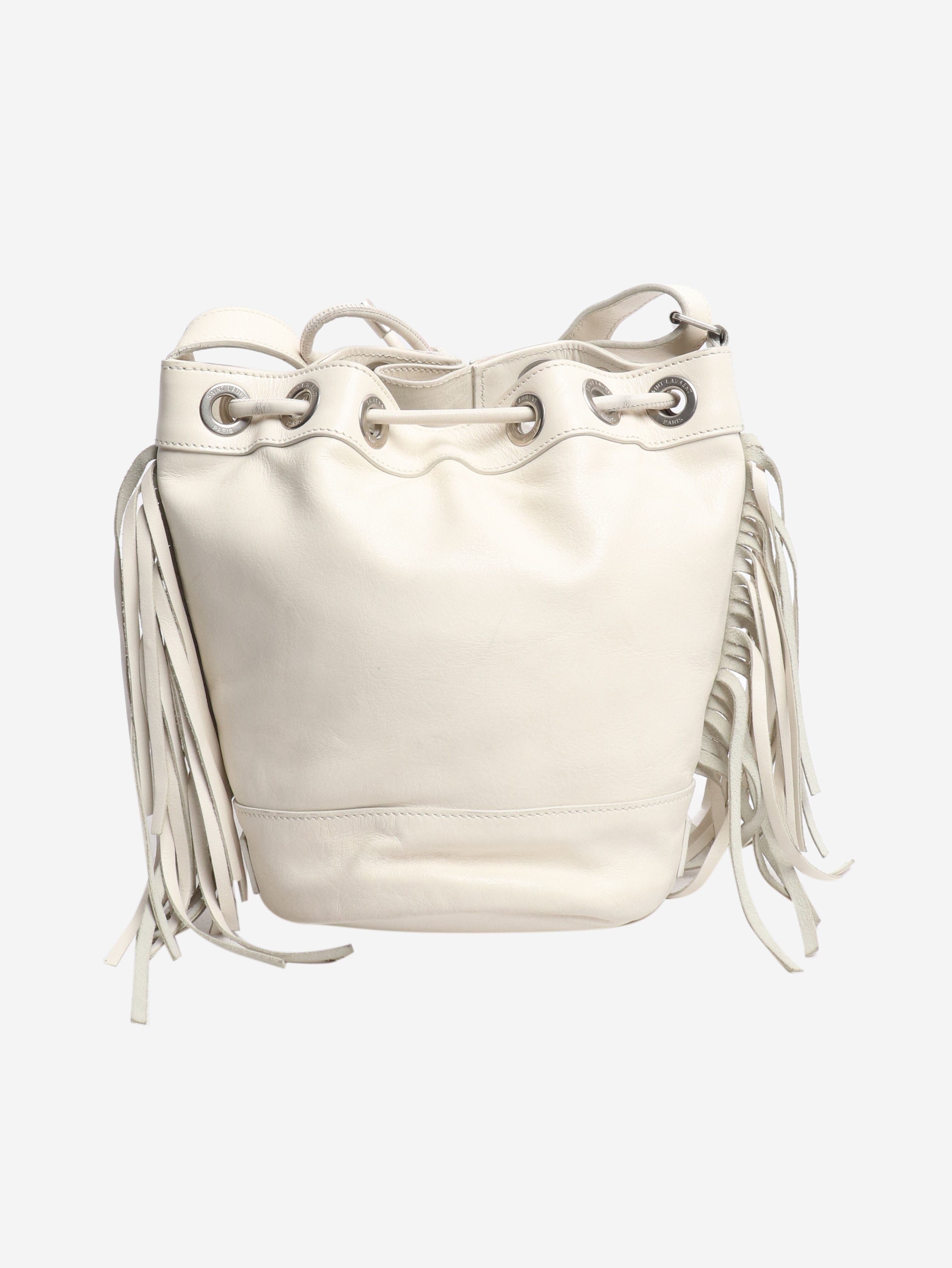 White Rider Fringed bucket bag Shoulder bags Saint Laurent 