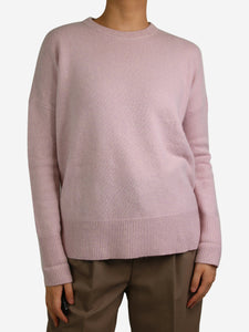 Theory Pink crewneck cashmere jumper - size UK 4