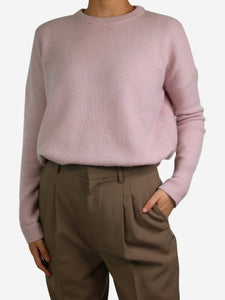 Theory Pink crewneck cashmere jumper - size UK 4