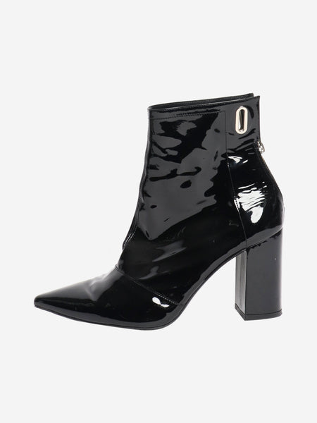 Black patent boots - size EU 40 (UK 7) product image