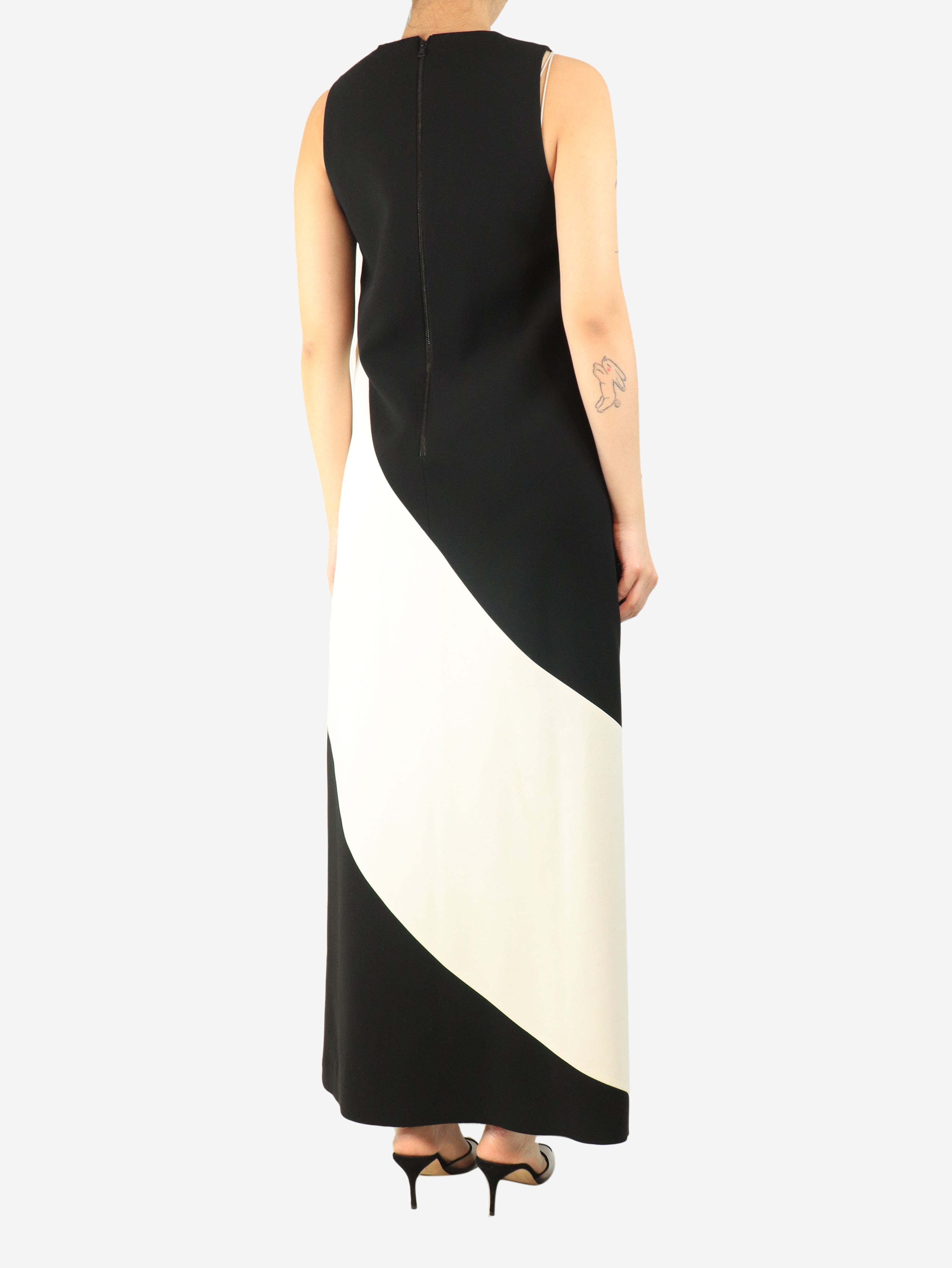 Black sleeveless colourblock maxi dress - size UK 10 Dresses Alice + Olivia 