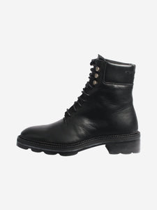 Alexander Wang Black Andy Hiker Embossed Logo boots - size EU 37.5