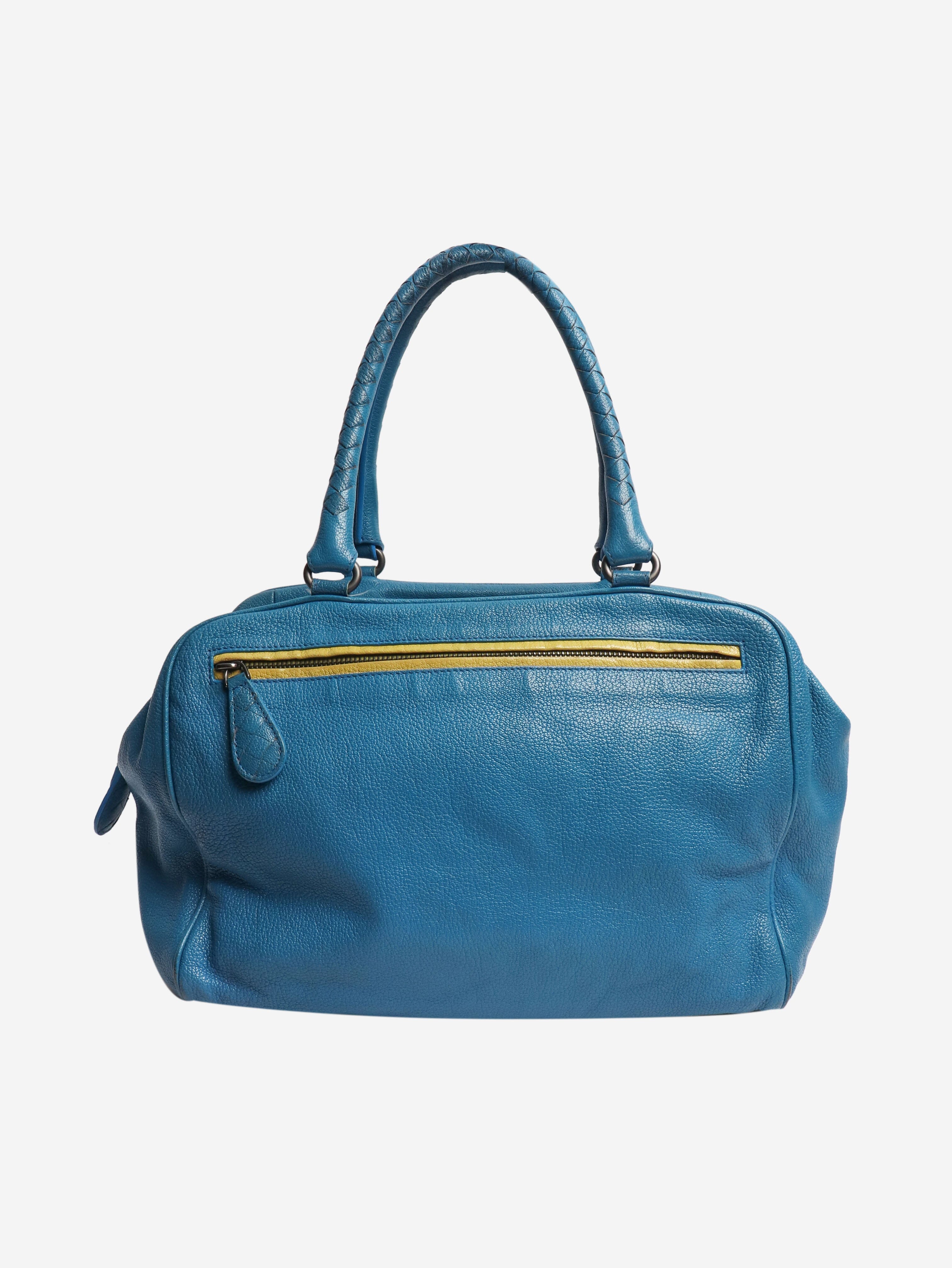 Bottega Veneta Blue Brera leather shoulder bag Shoulder bags Bottega Veneta 