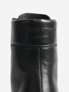 Alexander Wang Black Andy Hiker Embossed Logo boots - size EU 37.5