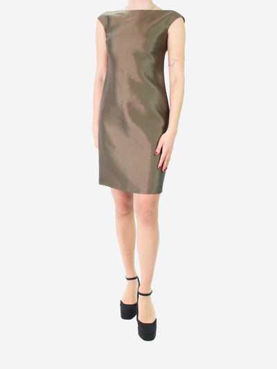 Green silk-blend sleeveless dress - size UK 8 Dresses Gucci 