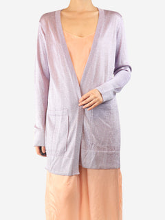 Lilac lurex cardigan - size UK 12 Knitwear Missoni 