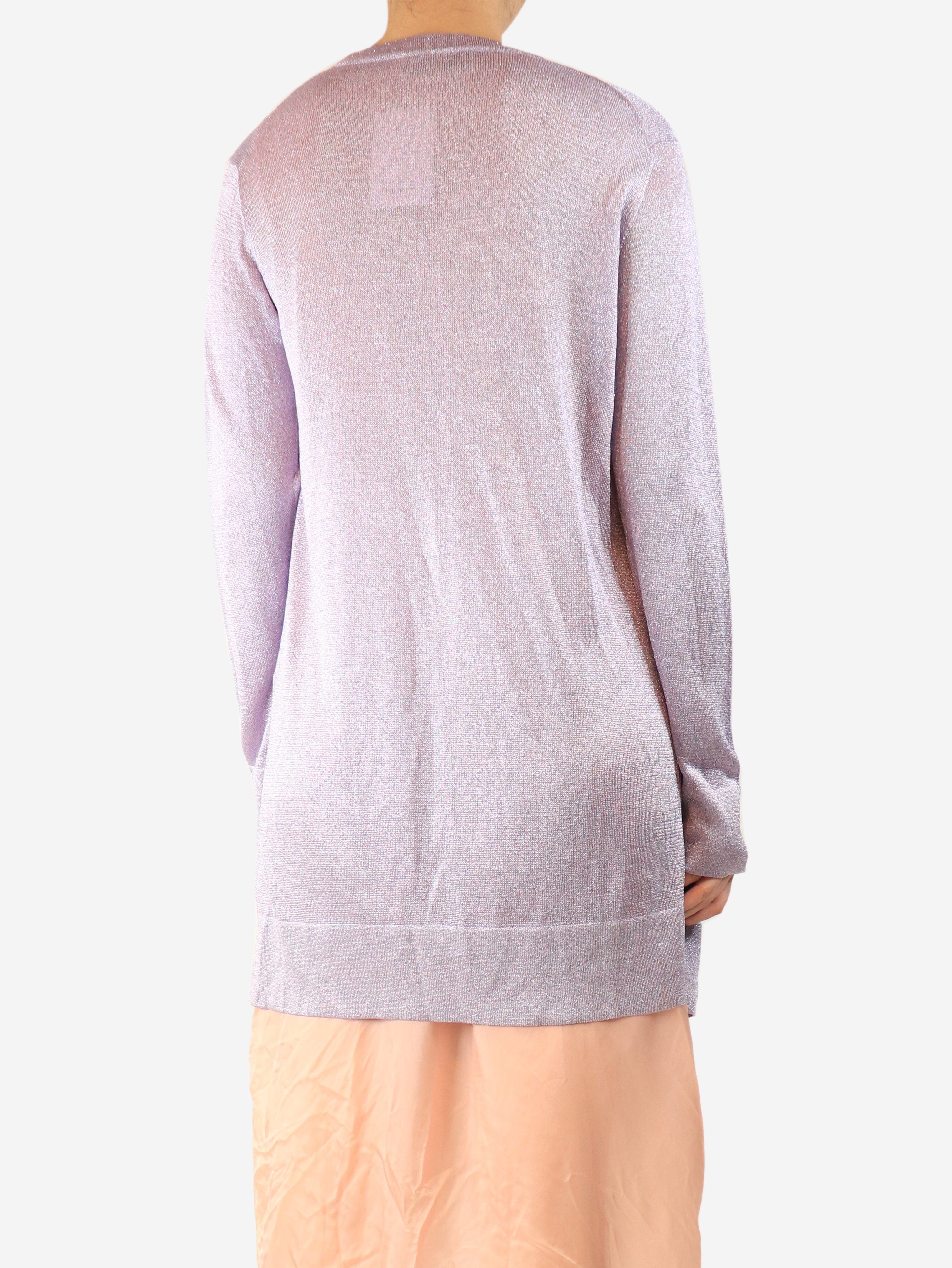 Lilac lurex cardigan - size UK 12 Knitwear Missoni 