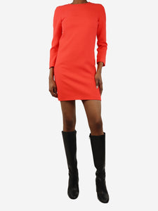 Victoria Victoria Beckham Coral wool crepe mini dress - size UK 4