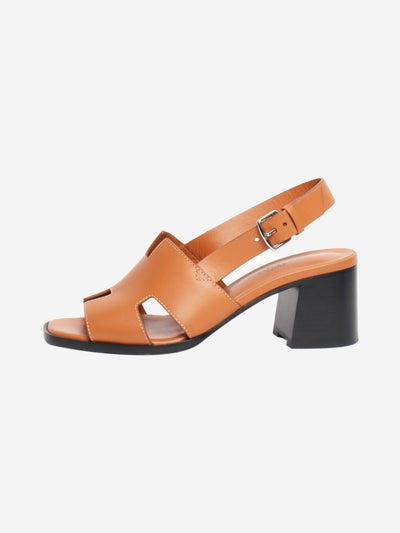 Marron glaise Elbe 60 sandals - size EU 38 Heels Hermes 