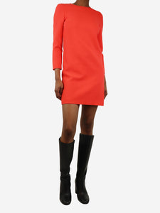 Victoria Victoria Beckham Coral wool crepe mini dress - size UK 4