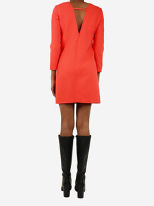 Victoria Victoria Beckham Coral wool crepe mini dress - size UK 4