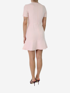 Christian Dior Light pink short-sleeved wool crepe dress - size UK 10