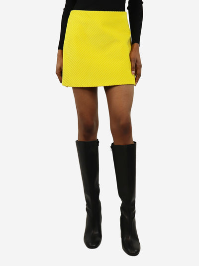 Yellow velvet mini skirt - size UK 6 Skirts Prada 