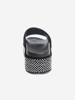 Black diamante platform slides - size EU 40.5 (UK 7.5)