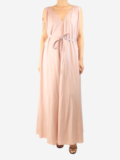 Pink sleeveless silk maxi dress - size S Dresses The Row 