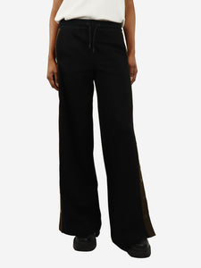 ME+EM Black tailoring snap detail track pants - size UK 6