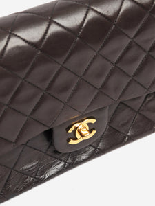 Chanel Black vintage 1994 medium lambskin Classic Double Flap bag
