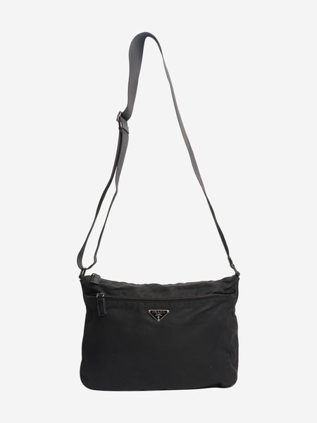 Black nylon crossbody bag product image