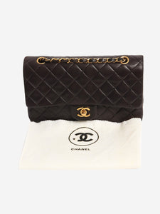 Chanel Black vintage 1994 medium lambskin Classic Double Flap bag