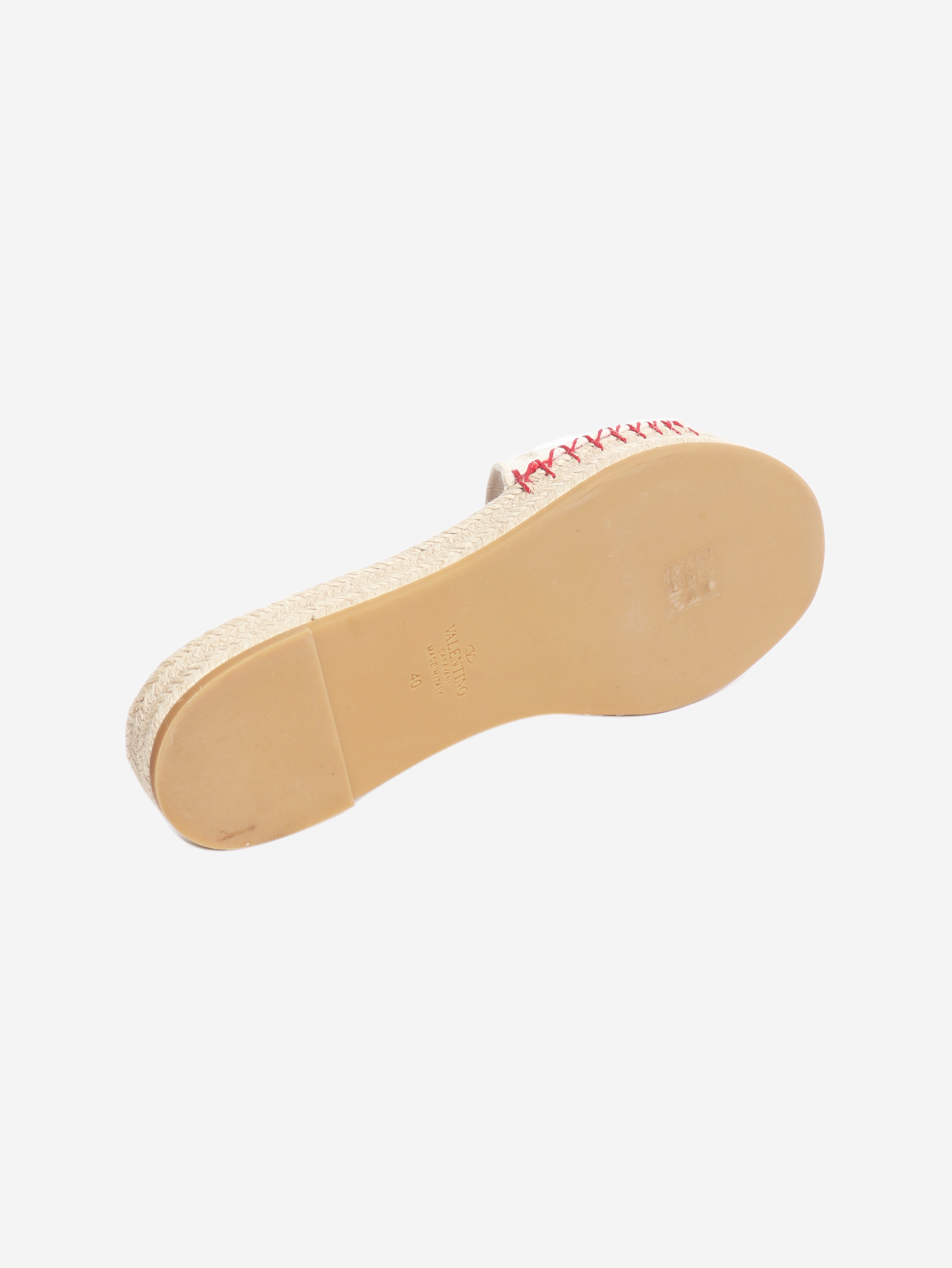 Cream Atelier broderie slides - size EU 40 (UK 7)