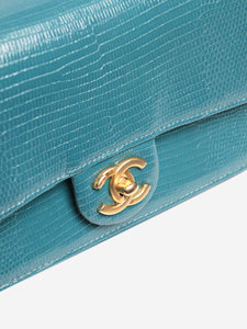 Chanel Turquoise exotic mini flap shouder bag