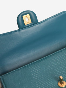 Chanel Turquoise exotic mini flap shouder bag