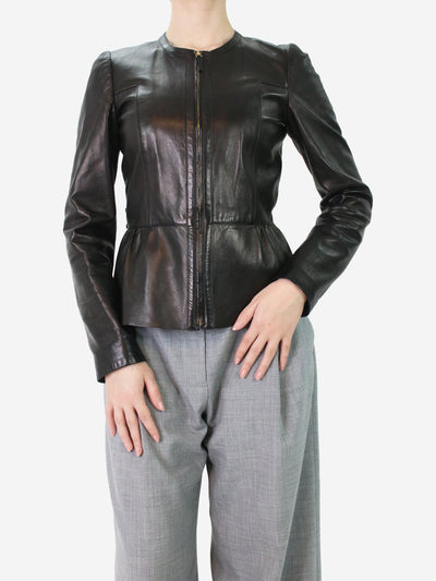Black leather jacket - size UK 6 Coats & Jackets Gucci 