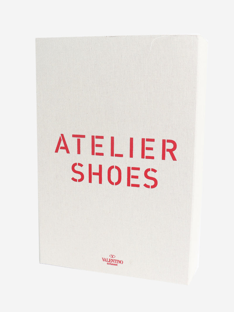 Cream Atelier broderie slides - size EU 40 (UK 7)