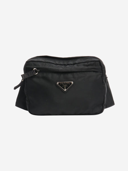 Black nylon belt bag product image