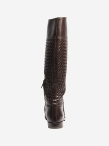 Bottega Veneta Brown leather riding boots - size EU 38 (UK 5)