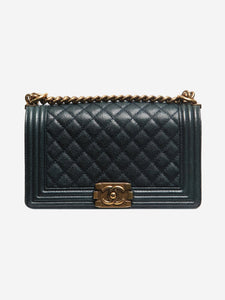 Chanel Blue 2014 Caviar Boy bag