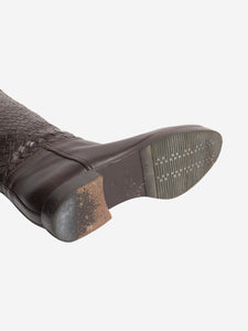 Bottega Veneta Brown leather riding boots - size EU 38 (UK 5)