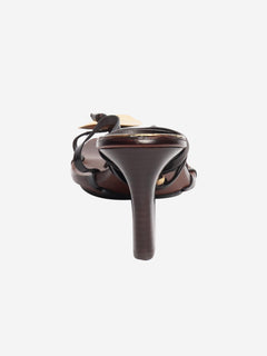 Brown Patos heeled sandals - size EU 38.5 Heels Tory Burch 