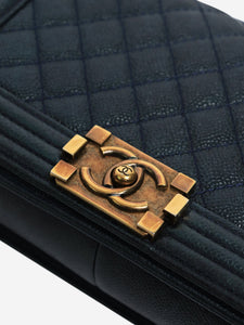 Chanel Blue 2014 Caviar Boy bag
