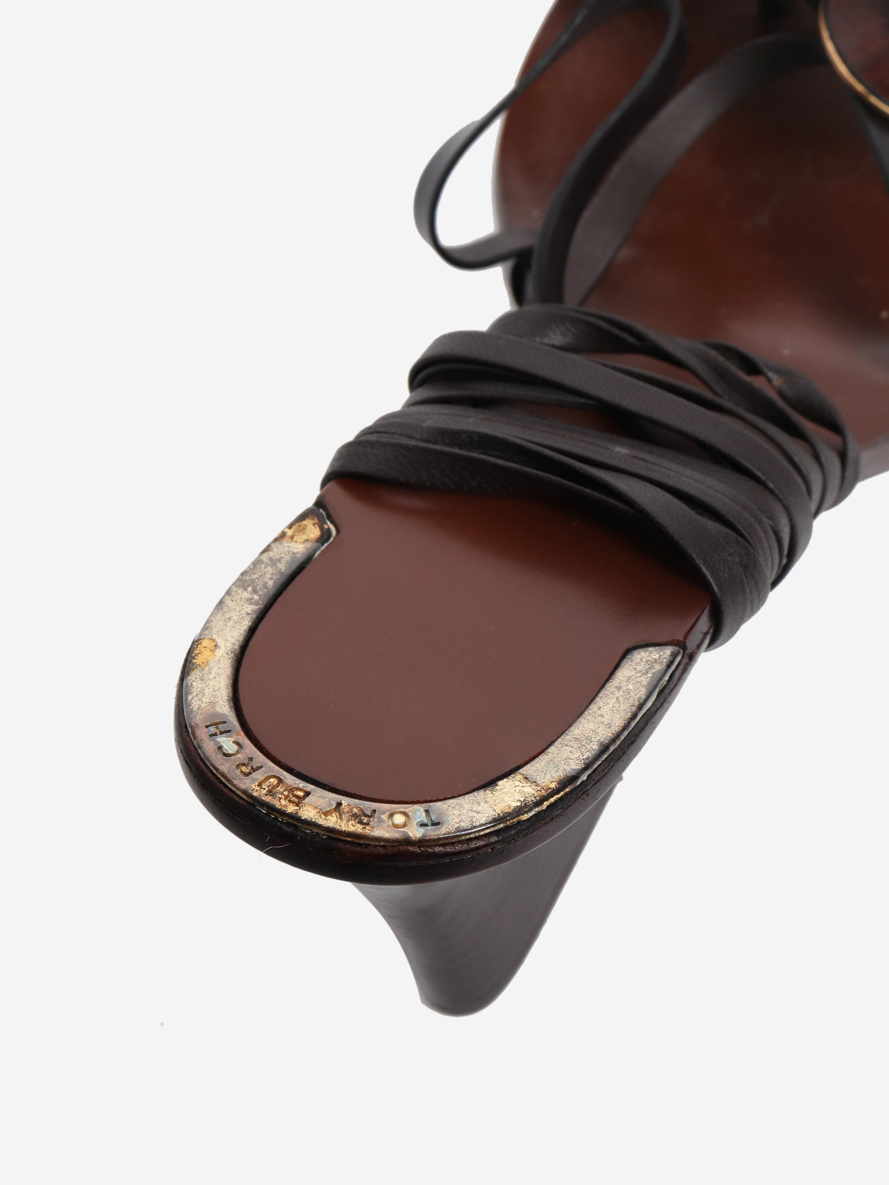 Brown Patos heeled sandals - size EU 38.5 Heels Tory Burch 